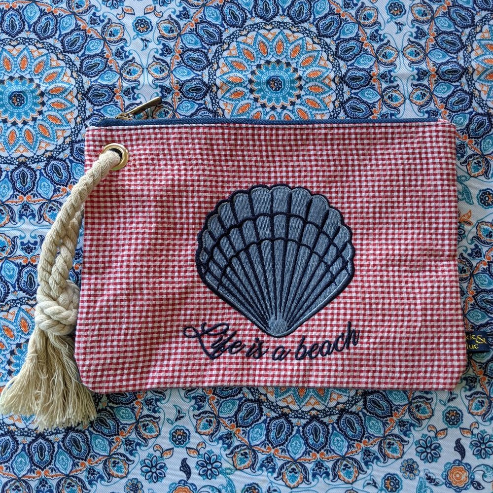 Life Is A Beach Lined Accessory Case